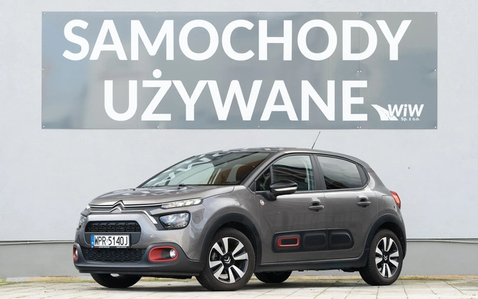 Citroen C3 cena 59900 przebieg: 74300, rok produkcji 2021 z Człopa małe 172